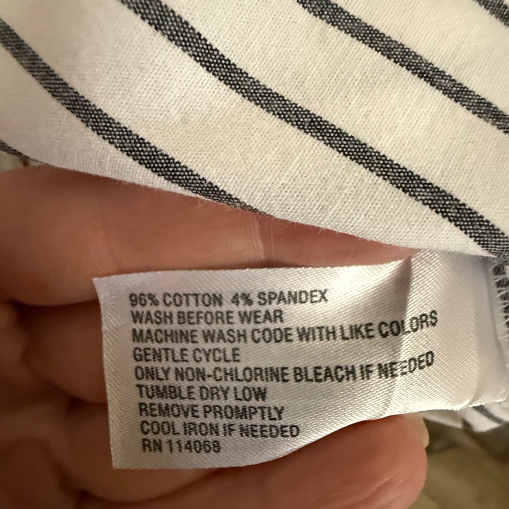 Evereve Striped Oxford shirt - Picture 4 of 4